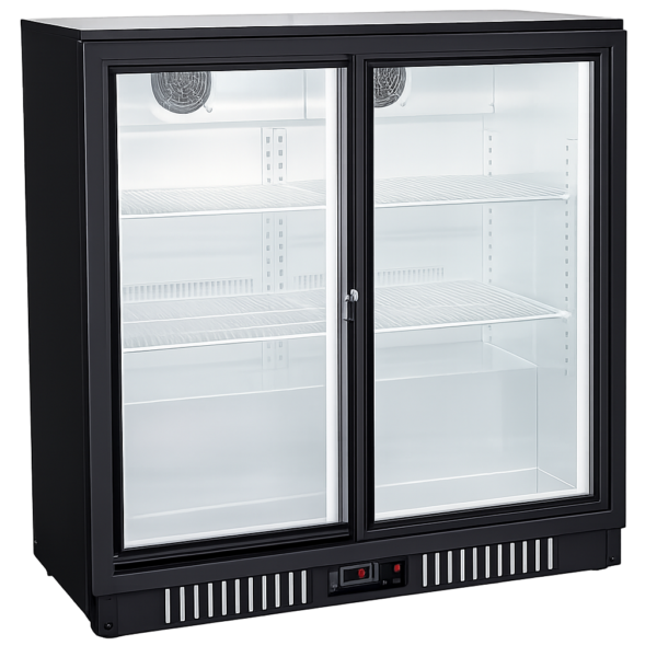 Double Glass Door Display Refrigerator