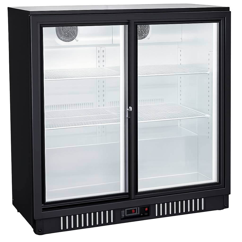 Double Glass Door Display Refrigerator