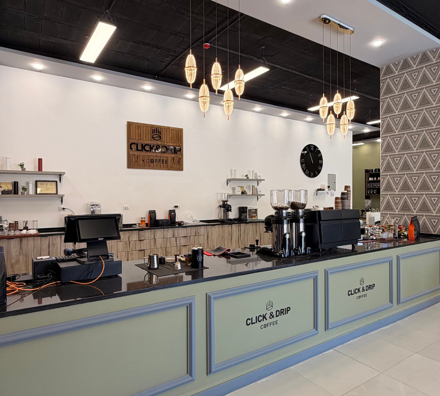 Inside the Click and Drip coffee space