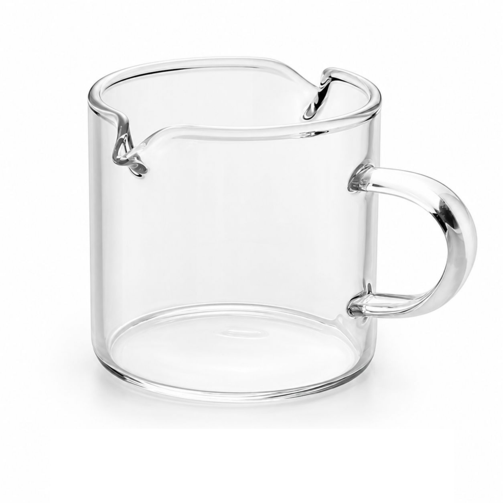 Double-Spout Glass Espresso Pitcher